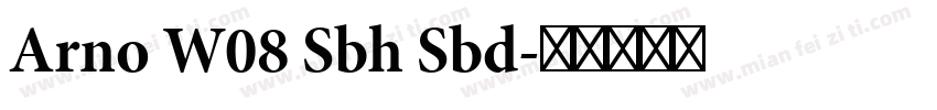 Arno W08 Sbh Sbd字体转换